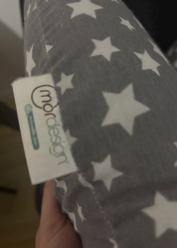 Gri Yıldız Desenli Emzirme Ve Hamile Yastığı - Görsel 3