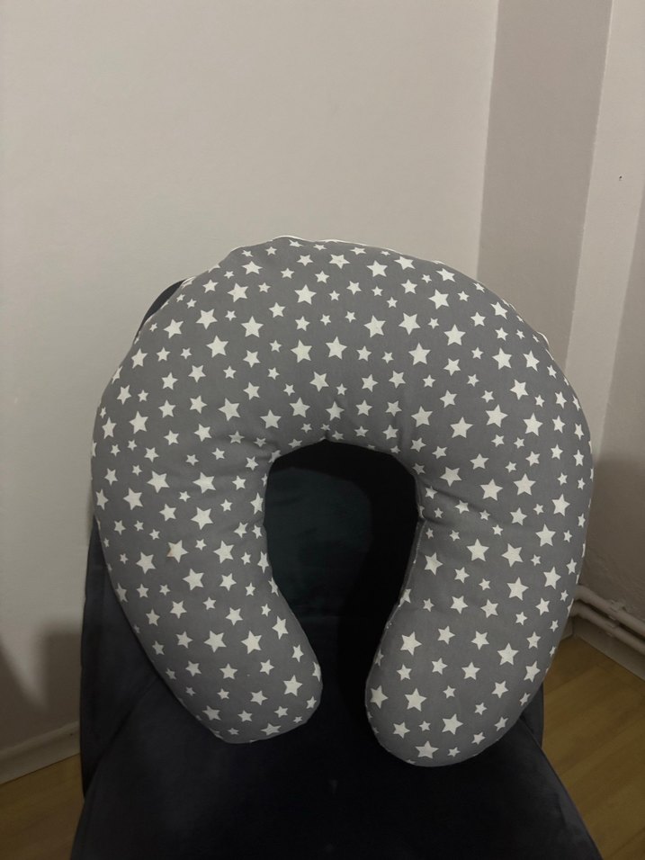 Gri Yıldız Desenli Emzirme Ve Hamile Yastığı - Görsel 4