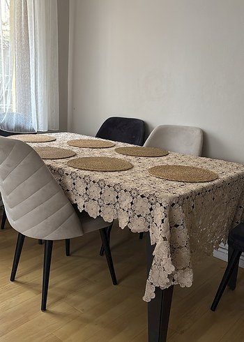 40 yıllık antika el emeği masa örtüsü - Görsel 6