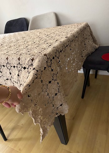 40 yıllık antika el emeği masa örtüsü - Görsel 2