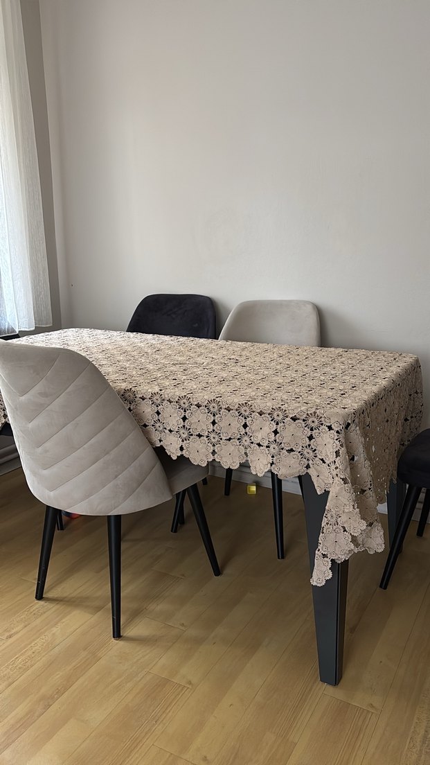 40 yıllık antika el emeği masa örtüsü - Görsel 5