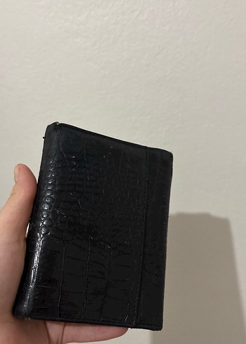 VAKKO Siyah Deri Yılan Desenli Kadın Cüzdan - Görsel 2