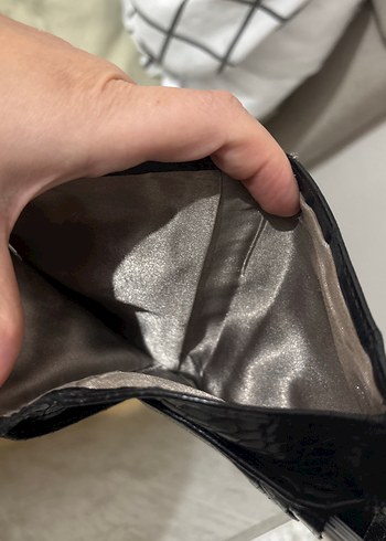 VAKKO Siyah Deri Yılan Desenli Kadın Cüzdan - Görsel 3