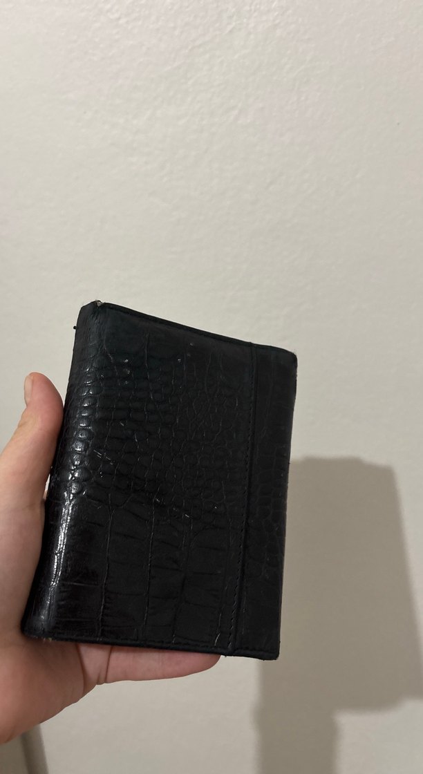 VAKKO Siyah Deri Yılan Desenli Kadın Cüzdan - Görsel 2