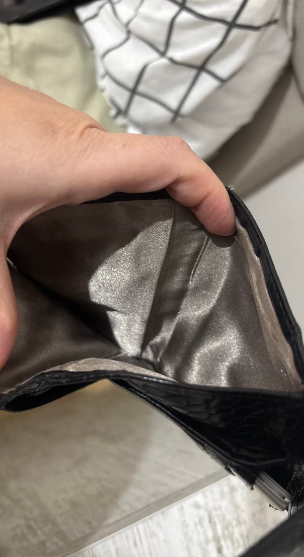 VAKKO Siyah Deri Yılan Desenli Kadın Cüzdan - Görsel 3