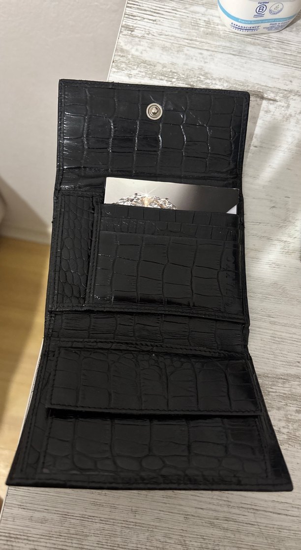 VAKKO Siyah Deri Yılan Desenli Kadın Cüzdan - Görsel 4