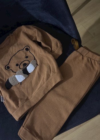 Örme Kahverengi Bebek Takım - Görsel 2