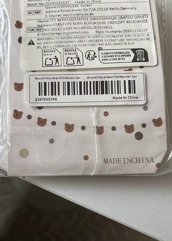 Ayıcık temalı bir yaş konsept süsleri - Görsel 6