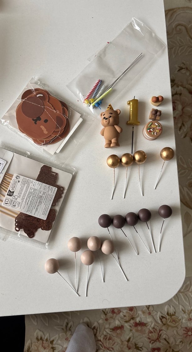 Ayıcık temalı bir yaş konsept süsleri - Görsel 3