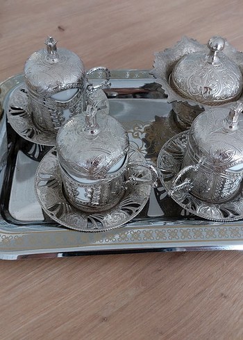 Bakır Kahve Fincan Takımı Çeyizlik