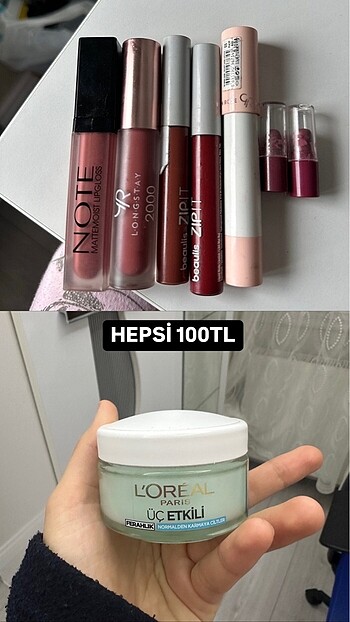 Golden rose, note, beaulis ruj, loreal 3 etkili nemlendirici