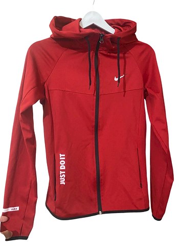 Kırmızı Fermuarlı Spor Kadın Ceket