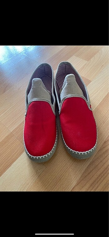 KIRMIZI KETEN ESPADRİL AYAKKABI - Görsel 2