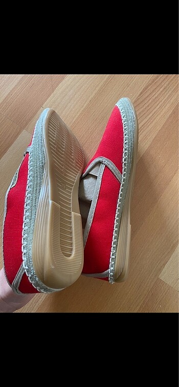 KIRMIZI KETEN ESPADRİL AYAKKABI - Görsel 5