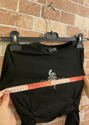 s Beden siyah Renk Bershka crop