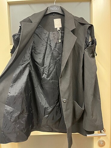 s Beden siyah Renk Twist Blazer Ceket