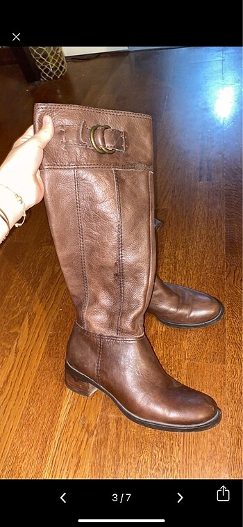 37 Beden nine west deri kahverengi çizme