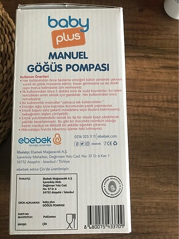  Beden Babyplus manuel göğüs pompası