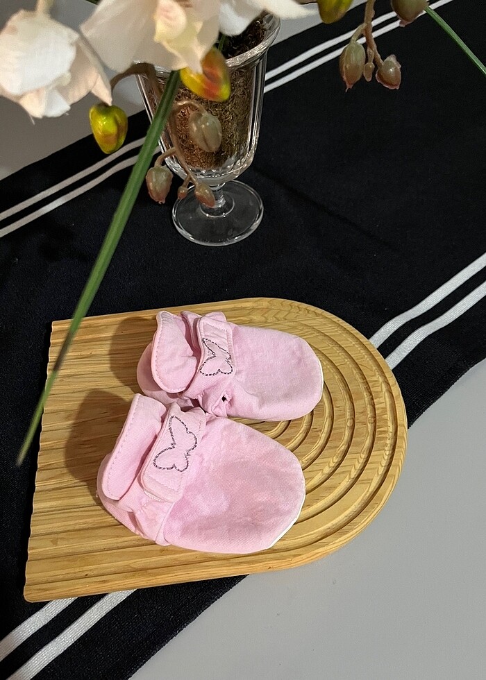 Kız bebek ev ayakkabısı panduf - Görsel 4