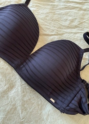 Siyah Çizgili Midi Spor Sütyen