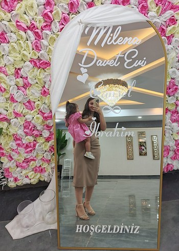 Kolsuz Uzun Kahverengi Elbise - Görsel 2