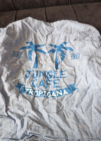 Erkek Çocuk Keten Kısa Kollu Gömlek - Görsel 3