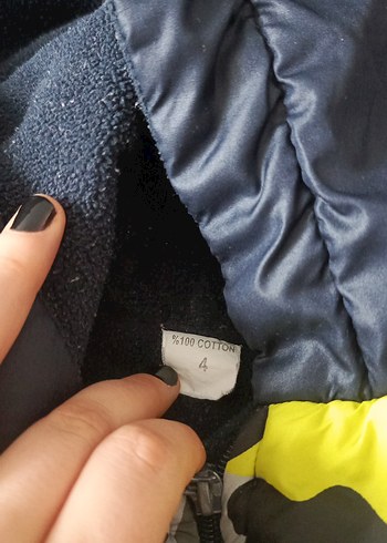 Kapüşonlu Siyah Kamuflaj Erkek Çocuk Mont - Görsel 5