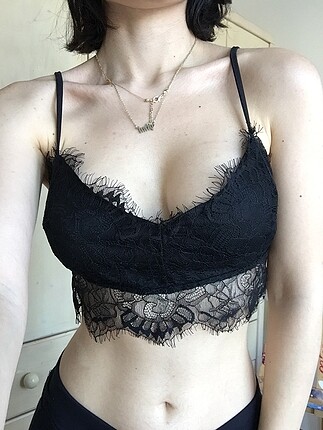 36 Beden siyah Renk YAZLIK ASOS CROPTOP