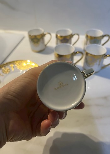 Altın Detaylı Klasik Kahve Fincanı Seti - Görsel 3