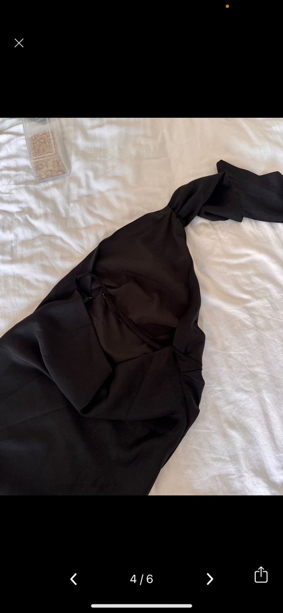 saten elbise boyundan baglamalı - Görsel 2