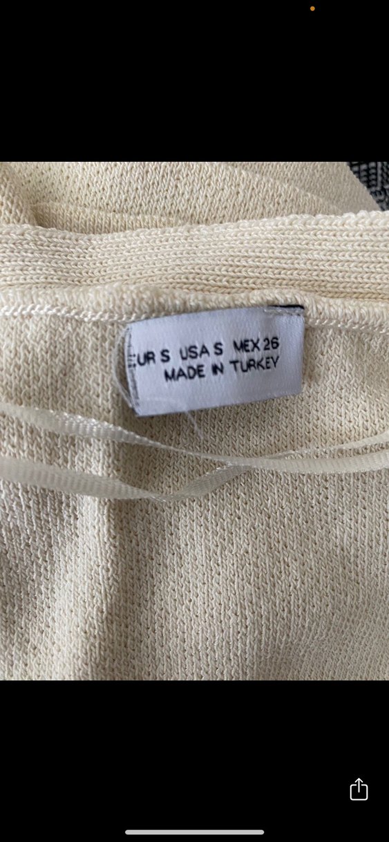 Bej V Yaka Düğmeli Triko Midi Elbise - Görsel 4