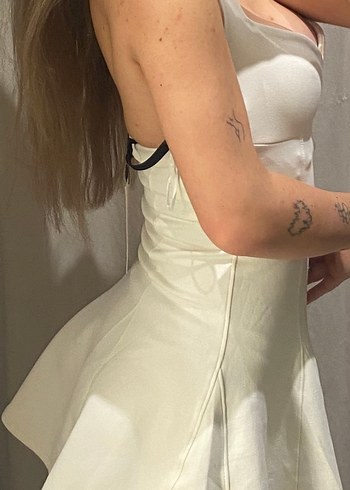 zara beyaz mini elbise - Görsel 2