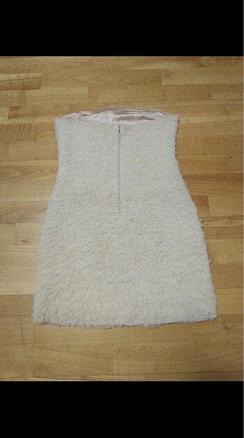 xs Beden ten rengi Renk peluş mini elbise