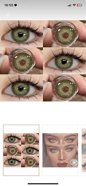 yeşil lens