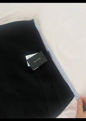 Massimo Dutti Örme Siyah Kadın Uzun Etek - Görsel 5