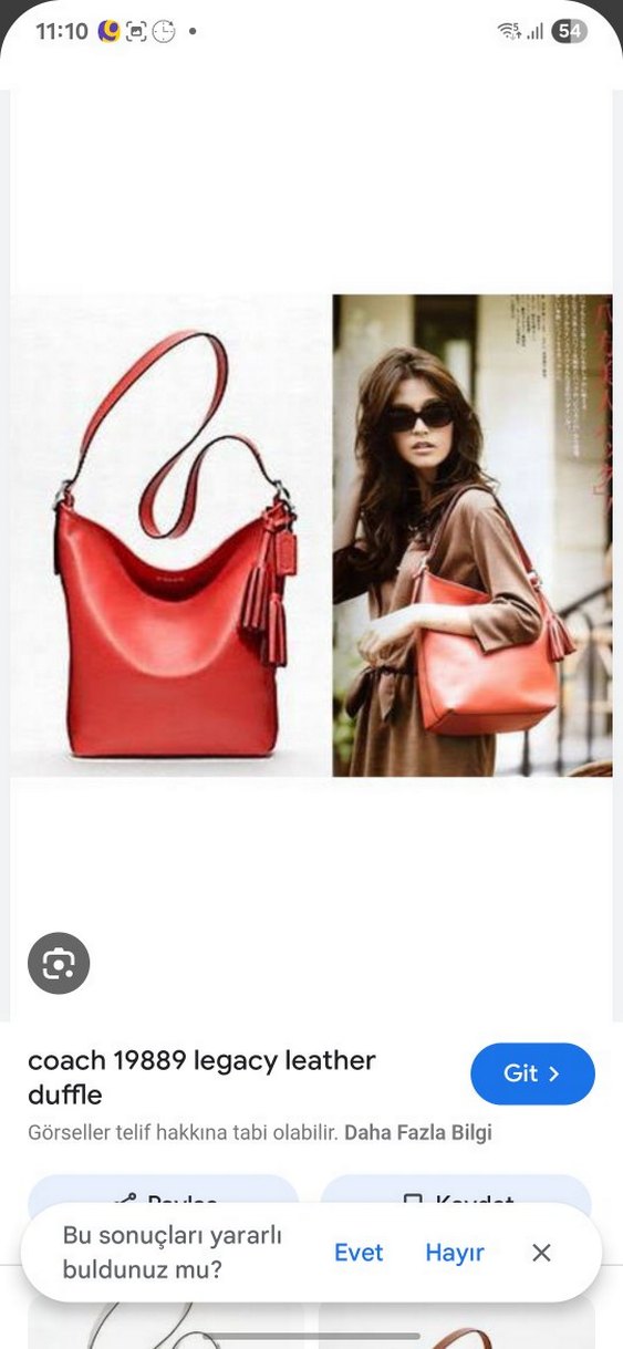 Coach kadın deri çanta - Görsel 4