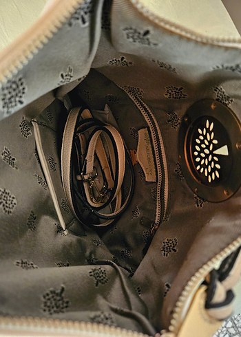 Bej Deri Kadın Çanta Fermuarlı - Görsel 5