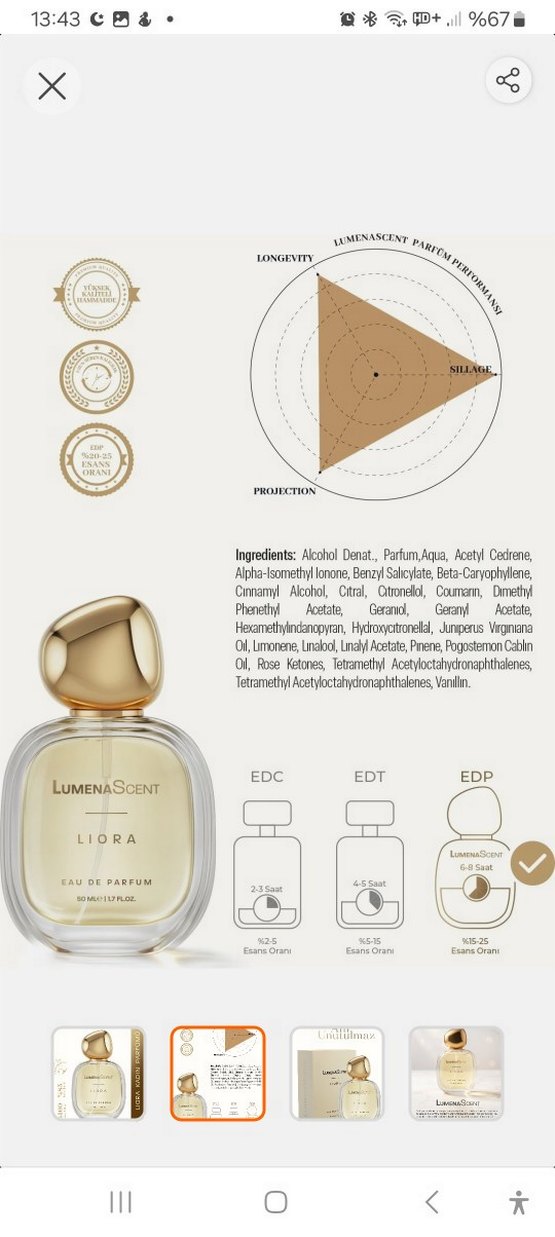 LumenaScent Liora Kadın Parfümü 50 ml - Görsel 2