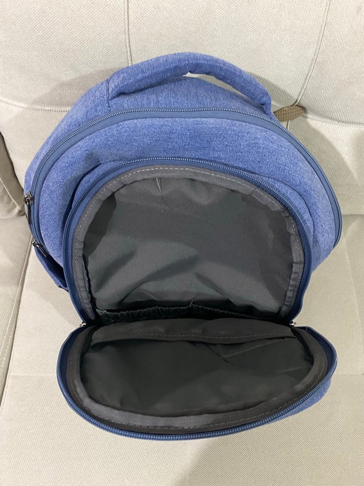 Minimalist Mavi Erkek Sırt Çantası - Görsel 3