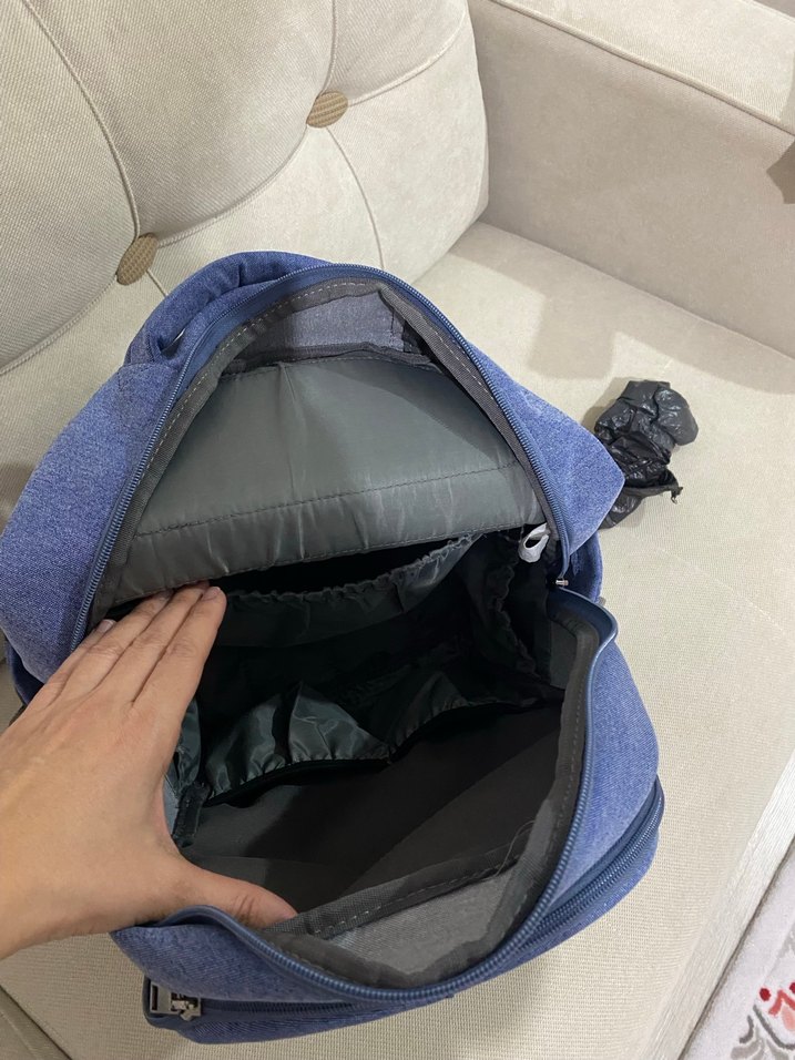 Minimalist Mavi Erkek Sırt Çantası - Görsel 5