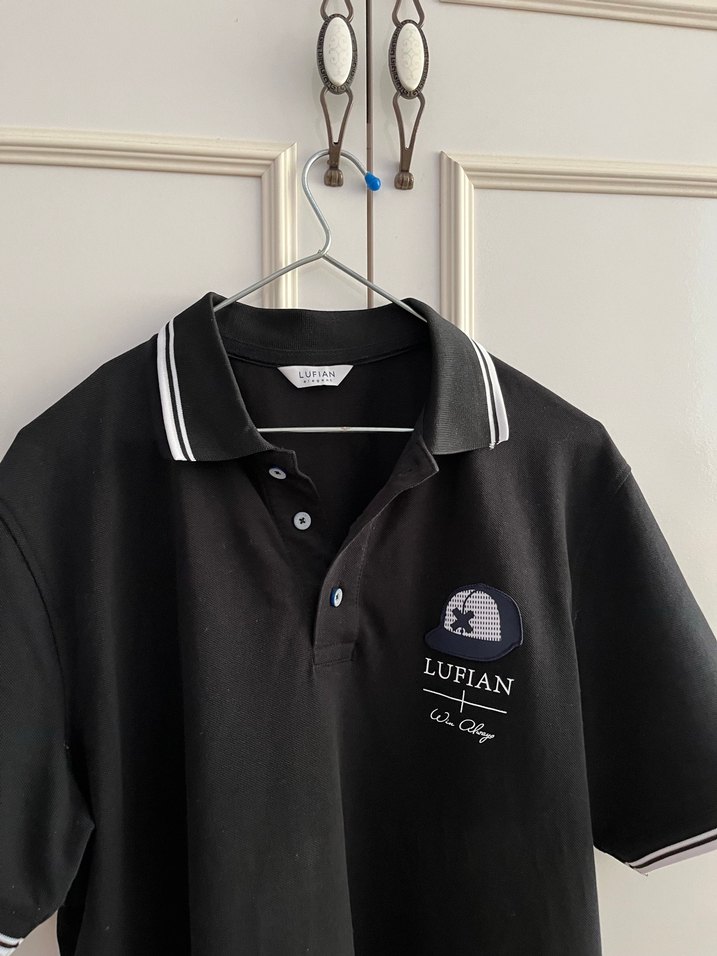 LUFIAN Siyah Erkek Polo Tişört - Görsel 2