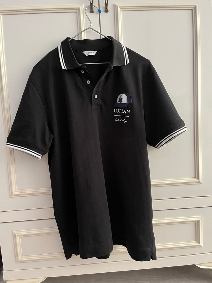 LUFIAN Siyah Erkek Polo Tişört - Görsel 3