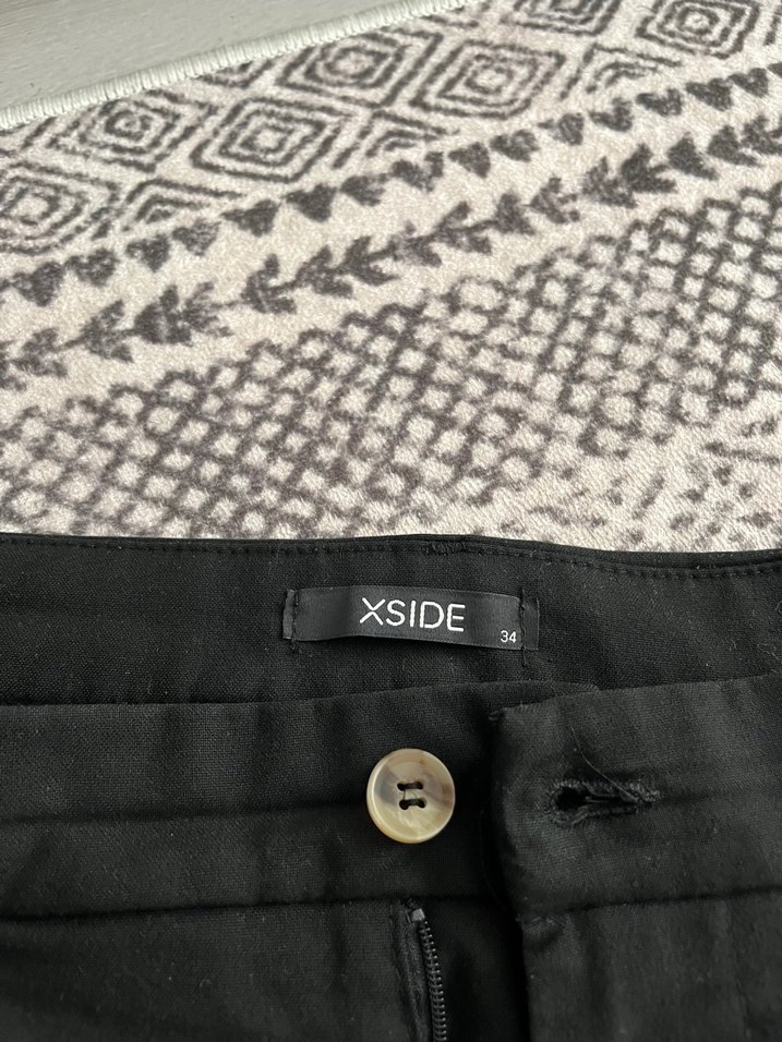 Kadın Siyah Pilili Kumaş Pantolon - Görsel 4