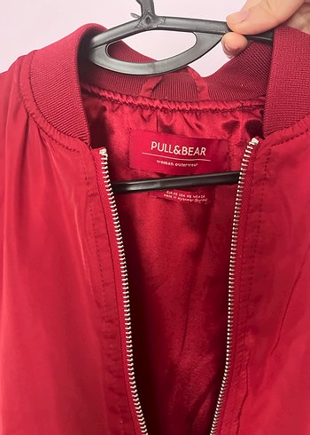 xs Beden kırmızı Renk Pull&bear Kırmızı Fermuarlı bomber Ceket