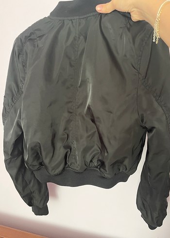 Pull and Bear Pull&bear siyah bomber Ceket