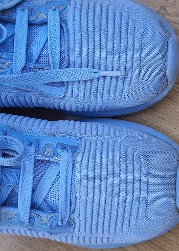35 Beden Mavi Kadın Sneakers Elastik Detaylı
