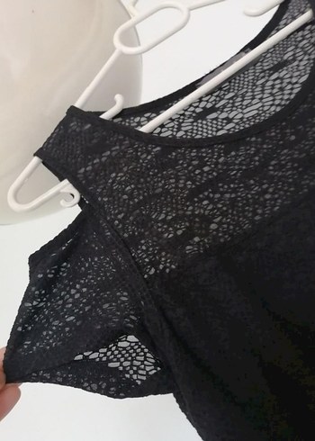 xs Beden siyah Renk Codentry Dantel Detaylı Siyah Midi Elbise