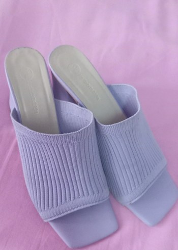 lila topuklu terlik - Görsel 3