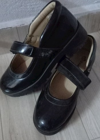 Kız Çocuk Siyah Rugan Babet Ayakkabı - Görsel 2