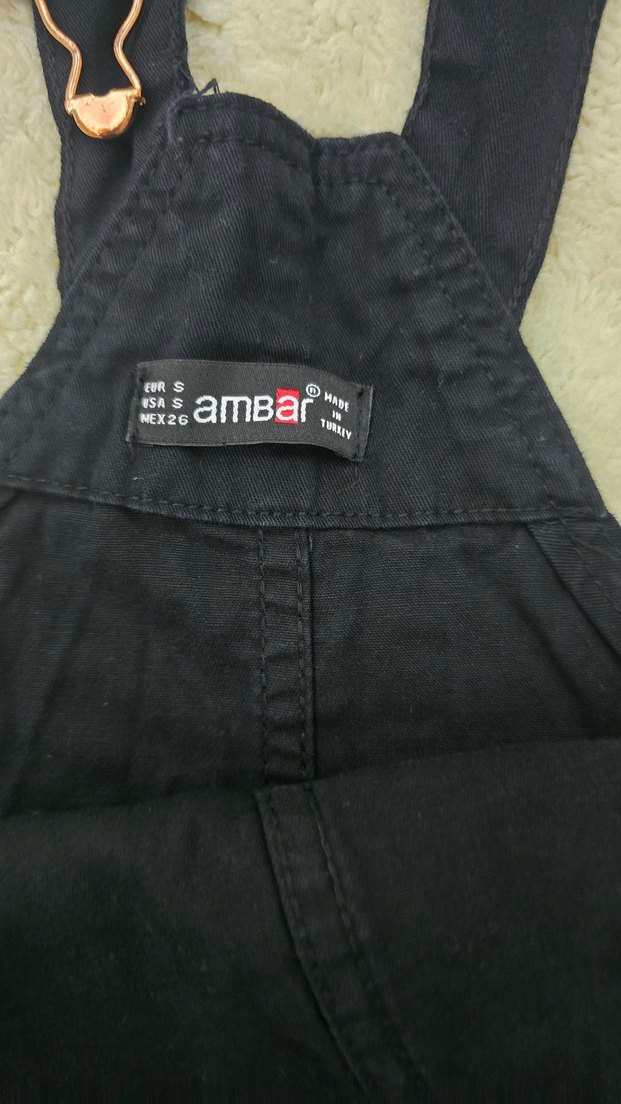 Siyah Kemerli Midi Kısa Tulum - Görsel 2